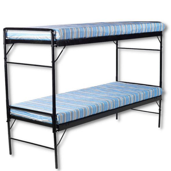 Army Style Bunk Bed Set W/Mattresses Army Style Bunk Bed Set W/Mattresses