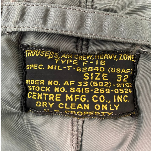 Military Vintage 1950's F-1B Air Force Extreme Cold Weather Pants