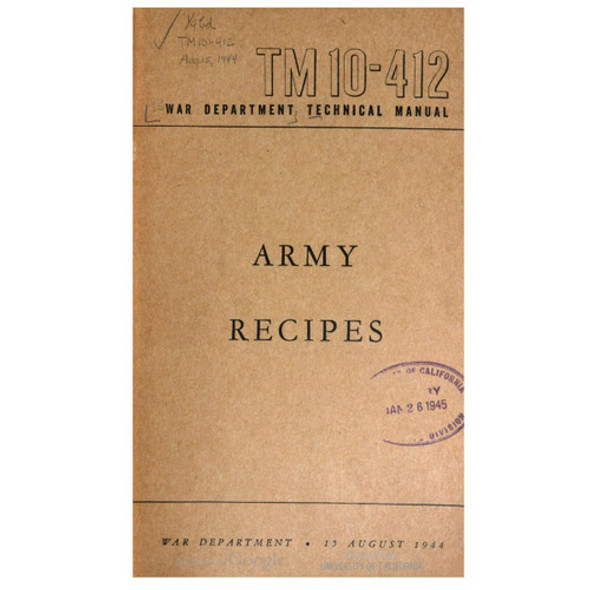 Army Recipes, 1944