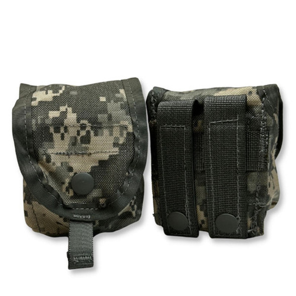 2 Pack, U.S. Issue ACU Grenade Pouch, Used 2 Pack, U.S. Issue ACU Grenade Pouch, Used
