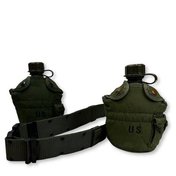 U.S. Issue Canteen Pistol Belt Set, Used U.S. Issue Canteen Pistol Belt Set, Used