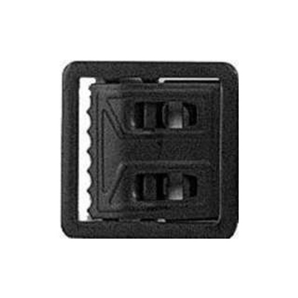 Open Face Web Belt Buckle W/Tip, Black