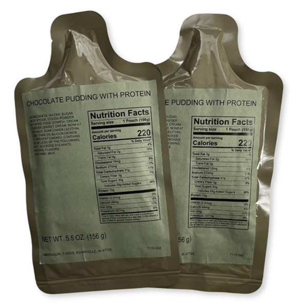 2-Pack MRE Chocolate Pudding, Special