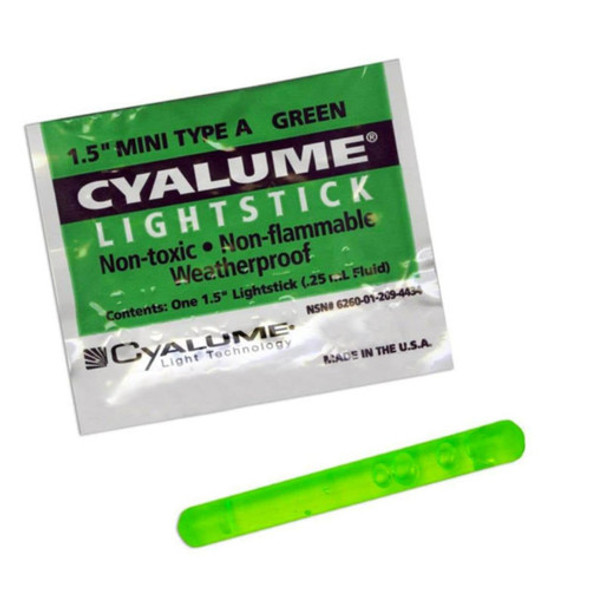 10 Pack Mini Cyalume Chemlight 1.5", 4 Hour