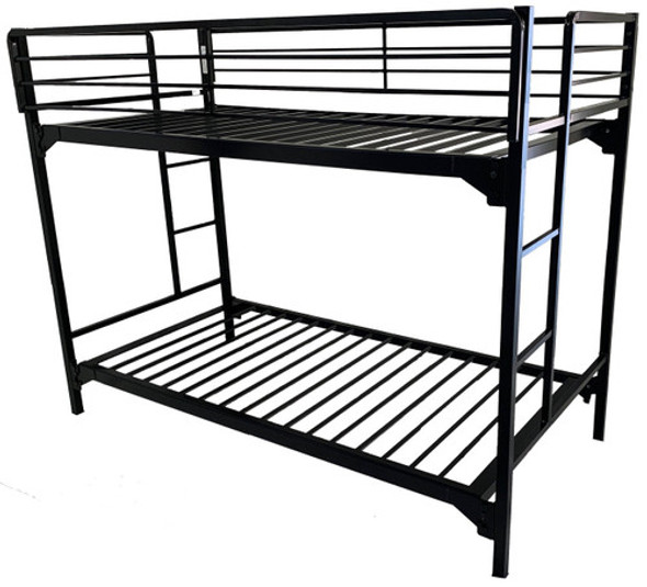 Metal Bunk Bed Small Space 1.5 w/ Ladder & Rails Metal Bunk Bed Small Space 1.5 w/ Ladder & Rails