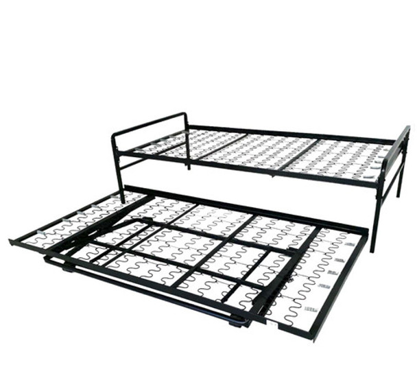 Pop-Up Steel Trundle Bed Set