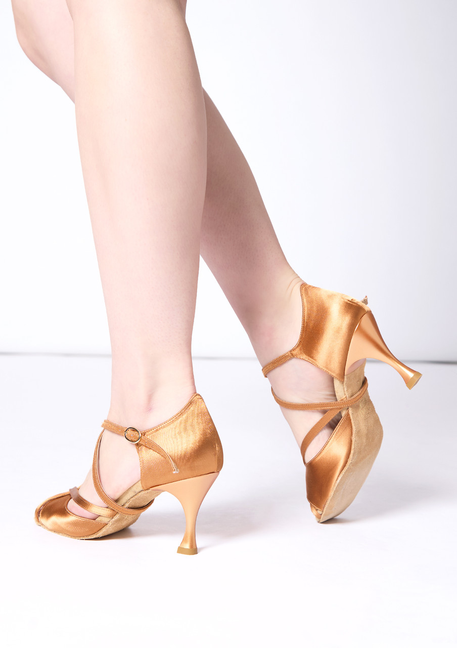 Scarpe Da Ballo Latino Per Donna - Tango, Salsa, Rumba | Raso E Tacco Alto - Foto 12