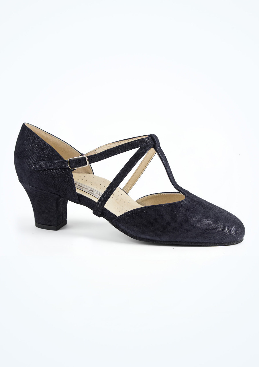 Scarpe Da Ballo Werner Kern Uomini | Pelle Scamosciata Nera | Tacco 1.5 Cm | Made In Italy - Foto 6