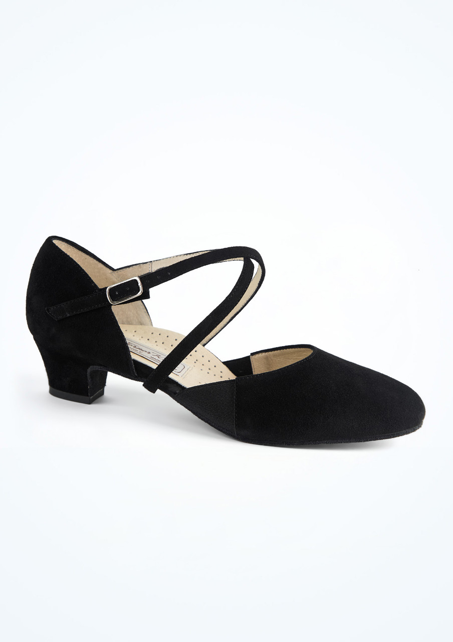 Scarpe Da Ballo Werner Kern Uomini | Pelle Scamosciata Nera | Tacco 1.5 Cm | Made In Italy - Foto 8