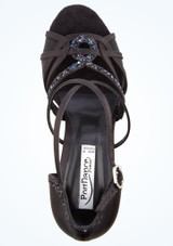 Zapato de baile Rhian Port Dance 7.6cm Negro Parte inferior 2 [Negro]