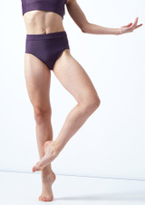Culote de danza con cintura alta Ali para adolescente Move Dance Grape Delante [Púrpura]