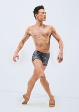 Pantaloncini stampati per uomo Baahir Ballet Rosa Gris Delante 2 [Gris]