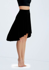 Weissman Matte Jersey Mid-Length Skirt Negro 2 [Negro]
