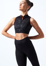 Crop top con cerniera frontale Rayna Bloch