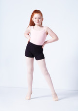 Pantalones cortos con cintura enrollable para niña Ava Move Dance Negro Delante 2 [Negro]
