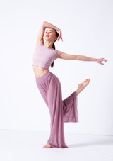 Pantalones largos de malla Grace Move Dance Delante 2 [Púrpura]