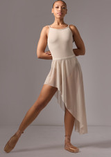 Gonna asimmetrica Amaya Move Dance Latte Front [Marrone]