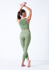 Top sin mangas sin costuras Isabelle Move Dance Detrás [Verde]