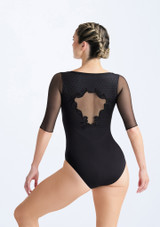 Maillot con cremallera Maisie Ballet Rosa Negro Detrás 2 [Negro]