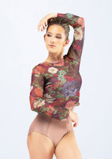 Top de malla floral Imogen Ballet Rosa Delante 2 [Multicolor]