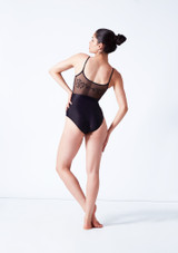 Maillot bordado con tirantes finos Beberly Intermezzo Negro Detrás [Negro]