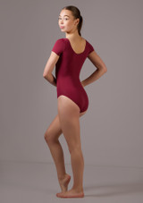 Body a maniche corte Bea Move Dance Borgogna Back 2 [Rosso]