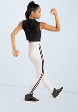 Sporty Striped Jeggings Bianco [Bianco]