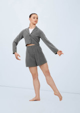 Weissman Cropped Suit Blazer Grigio [Grigio]