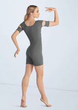 Weissman Cutout Sleeve Biketard Grigio 2 [Grigio]