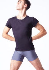 Camiseta de cuello redondo para hombre Conrad Wear Moi Negro Delante [Negro]