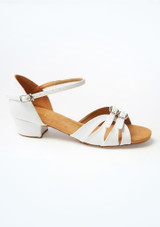 Zapato de baile de salón G1014 para niña International Dance Shoes - 3.17 cm Blanco Lado [Blanco]