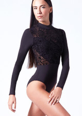 Body a maniche lunghe Blanche Bloch Nero Front [Nero]