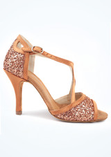 Scarpe da ballo da sala in raso 507 PortDance – 7 cm [Marrone]