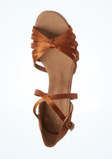 Scarpe da ballo da sala in raso Silvia Capezio 3,2 cm Marrone Scuro Top [Marrone]