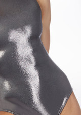 Body metallizzato per ragazze con incrocio sulla schiena Natalie Alegra