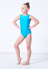 The Zone Cadence Tank Sleeve Leotard - Kingfisher Martin Pescatore Front [Blu]