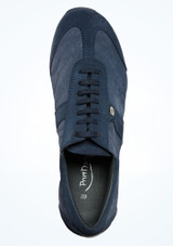 Scarpe da ballo stile sneaker per uomo in denim blu Pietro Street PortDance