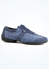 Scarpe da ballo stile sneaker per uomo in denim blu Pietro Street PortDance