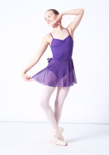 Short full circle chiffon skirt Viola Front [Viola]