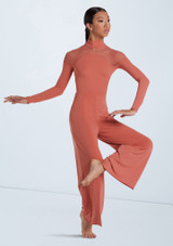 Weissman Curved Illusion Neck Jumpsuit