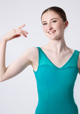 Body con scollo a V e dettaglio treccia Mirella