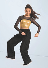 Weissman Power Mesh Ultra-Crop Top Nero 6 [Nero]