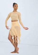 Weissman Asymmetric Cascade Skirt Giallo 1075 [Giallo]