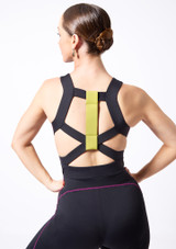 Tuta intera con cerniera Adrienne Move Dance Nero Front 3 [Nero]