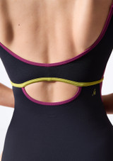 Body con bretelle sottili Angelica Move Dance Nero Back 3 [Nero]