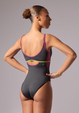 Body con bretelle sottili Angelica Move Dance Nero Front 5 [Nero]