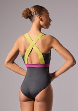 Body con incrocio sulla schiena Amber Move Dance Nero Front 5 [Nero]