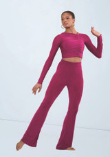 Weissman Ruched Long Sleeve Top Gelso 6 [Rosa]