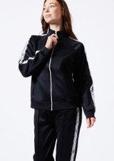 Adult Bloch Logo Track Jacket Nero Front [Nero]