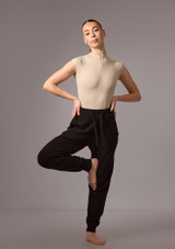 Joggers in maglia Tessa di Move Dance Nero Front 2 [Nero]